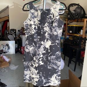Ann Taylor Black & White Floral Dress